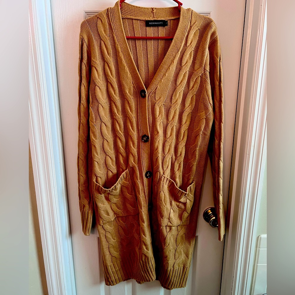 Merokeety sweater, Tan, size L